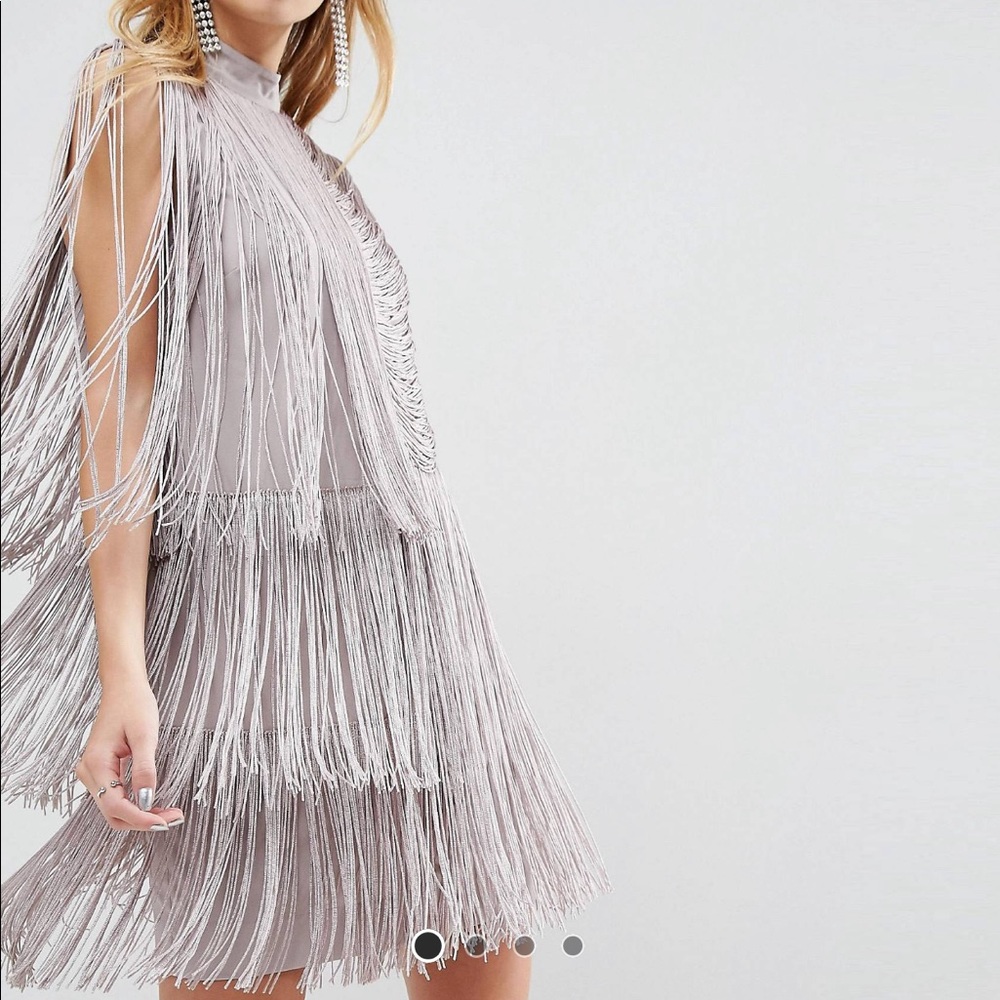 ASOS Fringe Shift Mini Dress